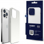 3MK Hardy Case MagSafe puzdro na Apple iPhone 14 Pro Max zo silikónu, biele