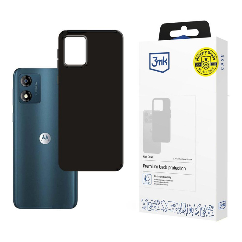 Puzdro 3MK Matt Case pre Motorola Moto E13, čierne, 3MK4591