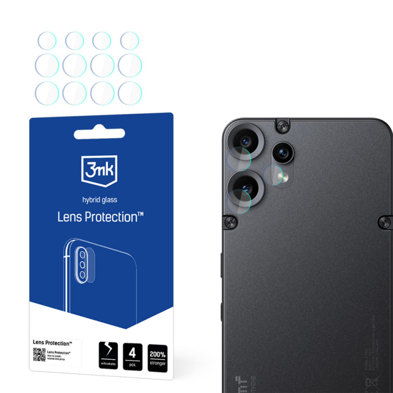 3MK Lens Protection hybridné sklo na objektív fotoaparátu pre CMF Phone 2 Pro by Nothing (4 ks)