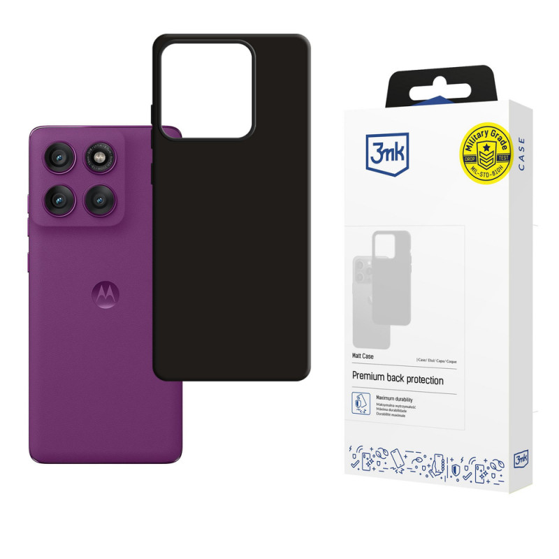 3MK Matt Case pre Motorola Edge 60 Pro, matná čierna