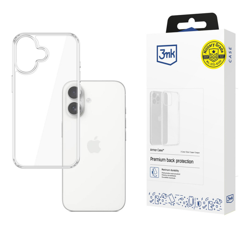 3MK Armor Case pre Apple iPhone 17, transparentné