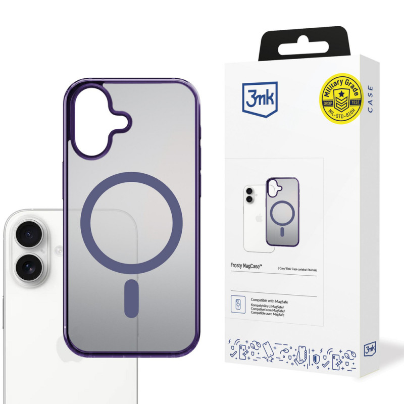 3MK Frosty MagCase pre Apple iPhone 17, fialové