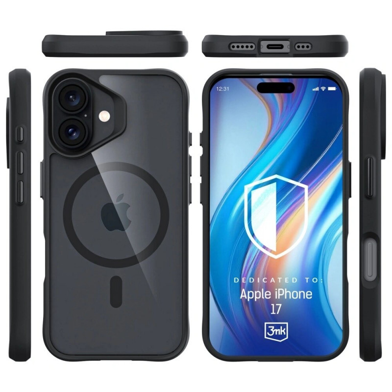 3MK Satin Armor MagCase pre Apple iPhone 17, čierne