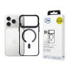 Puzdro 3MK Satin Armor MagCase pre Apple iPhone 17 Pro, priehľadná čierna