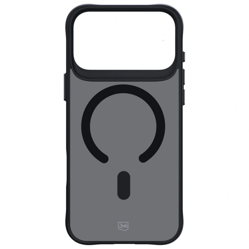Puzdro 3MK Smoke MagCase pre Apple iPhone 17 Pro Max, čierne polopriehľadné