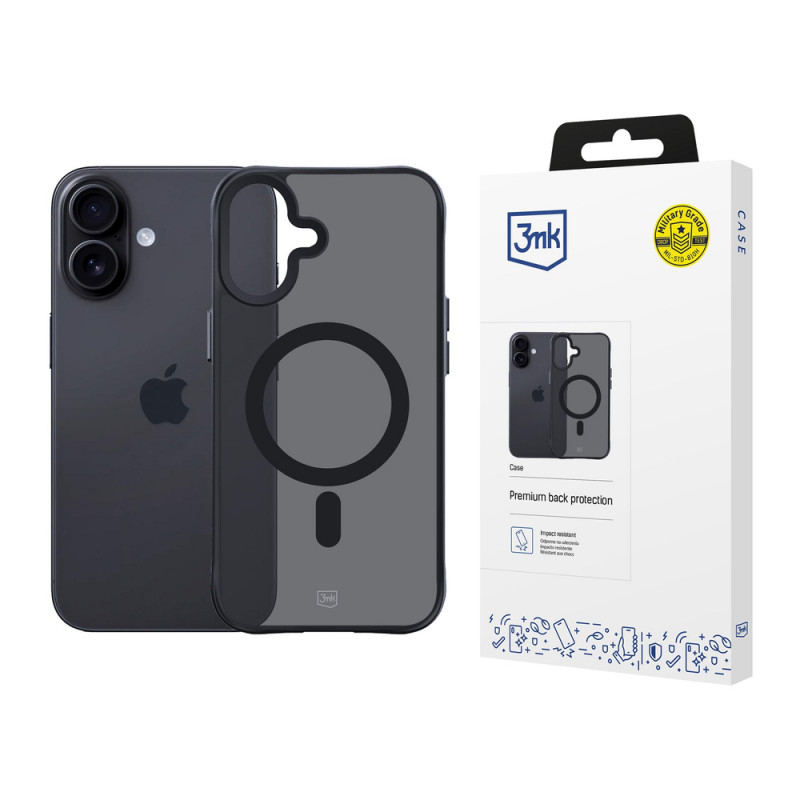 Puzdro 3MK Smoke Matt MagCase pre Apple iPhone 17, čierne