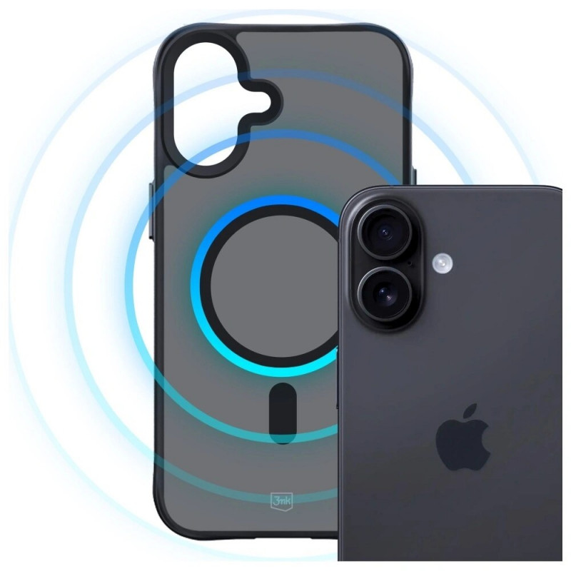 Puzdro 3MK Smoke Matt MagCase pre Apple iPhone 17, čierne