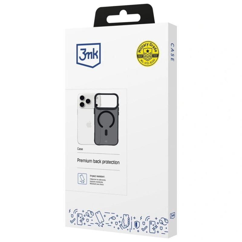 Puzdro 3MK Smoke Matt MagCase pre Apple iPhone 17 Pro, čierne