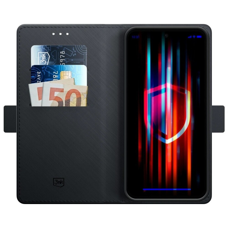 3MK Wallet Case pre Samsung Galaxy S25 FE, čierne