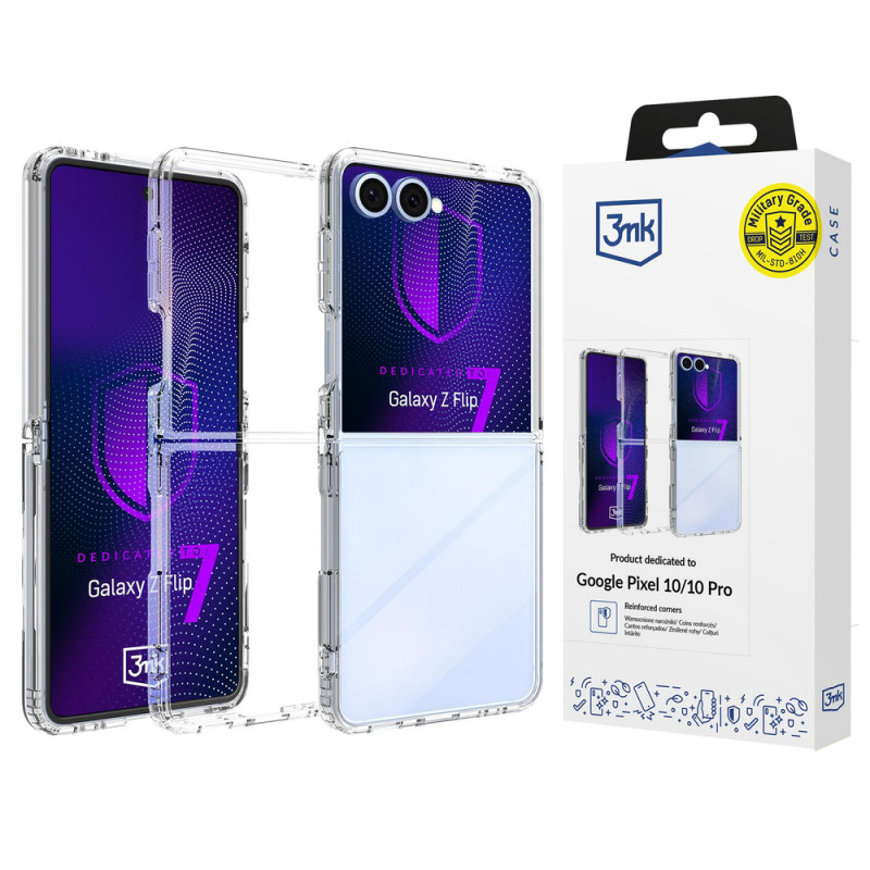 Obal 3MK Armor pre Samsung Galaxy Z Flip7, transparentný
