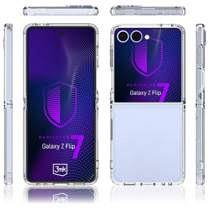 Obal 3MK Armor pre Samsung Galaxy Z Flip7, transparentný