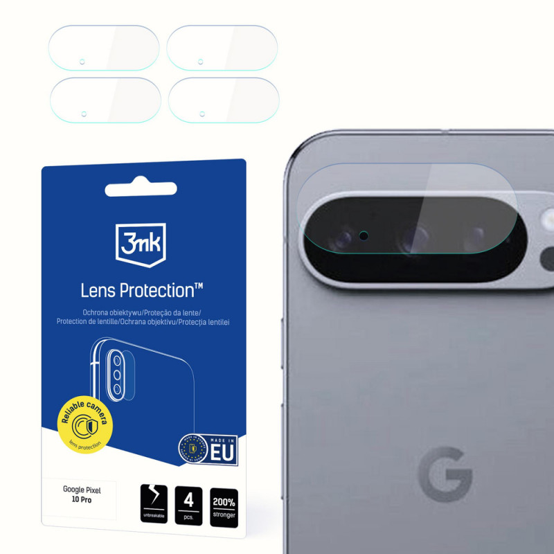 3MK Lens Protection ochrana objektívu fotoaparátu pre Google Pixel 10 Pro (4 ks)