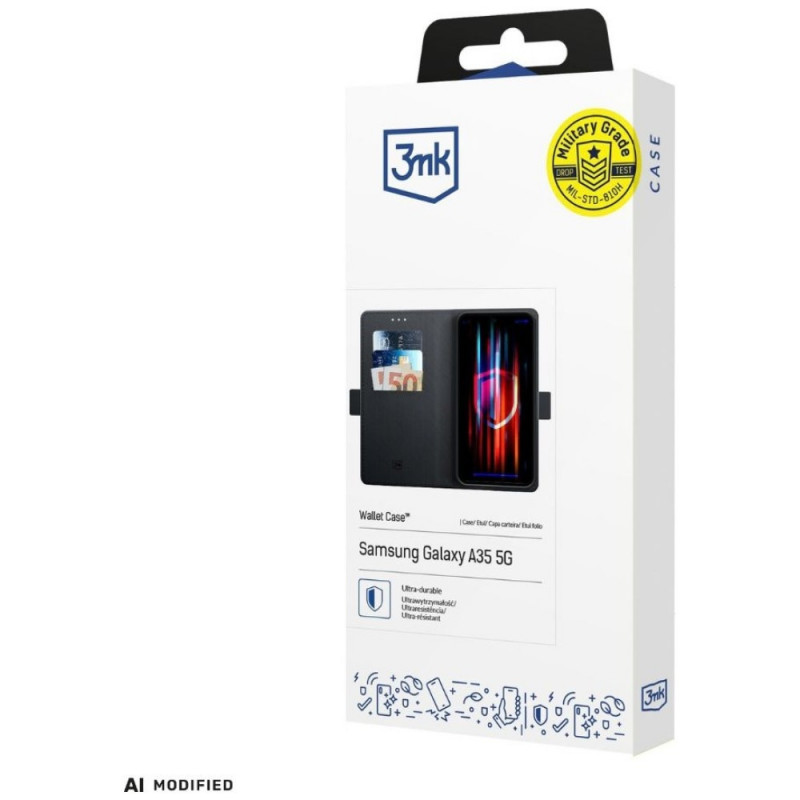 3MK Wallet Case pre Redmi Note 15 4G / 5G, čierne