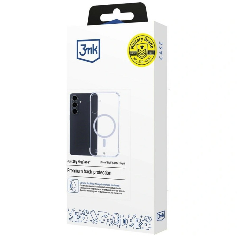 Ochranný kryt 3mk Just20g MagCase pre Samsung Galaxy S26, transparentný