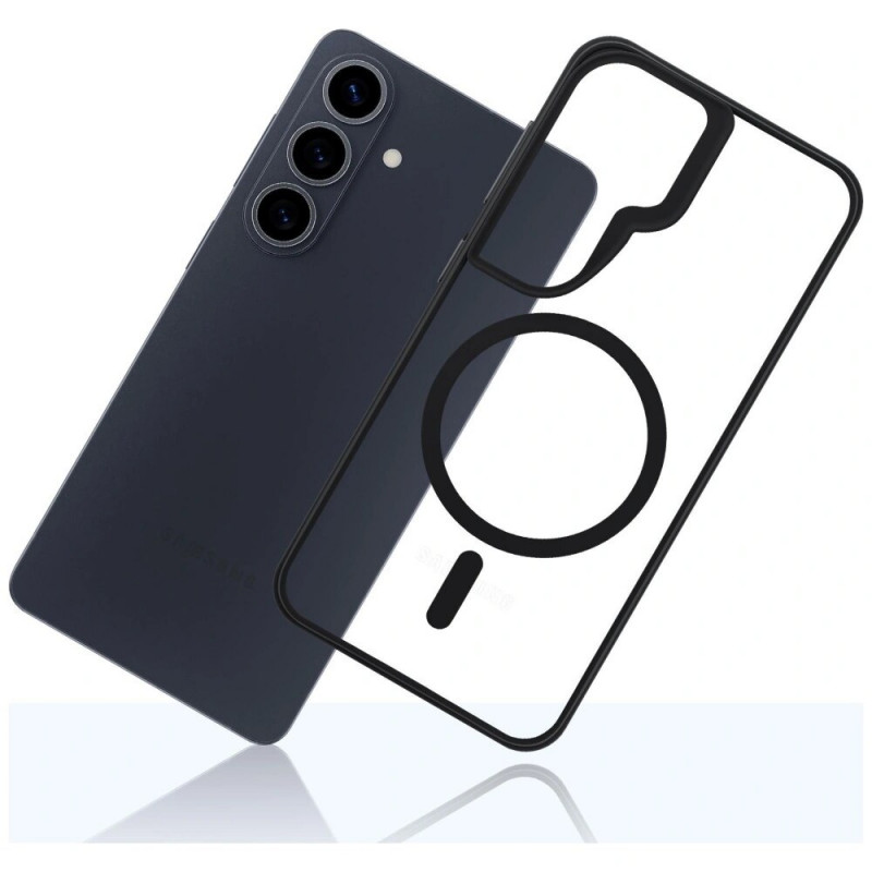 Ochranné puzdro 3mk Satin Armor MagCase pre Samsung Galaxy S26, priehľadná čierna