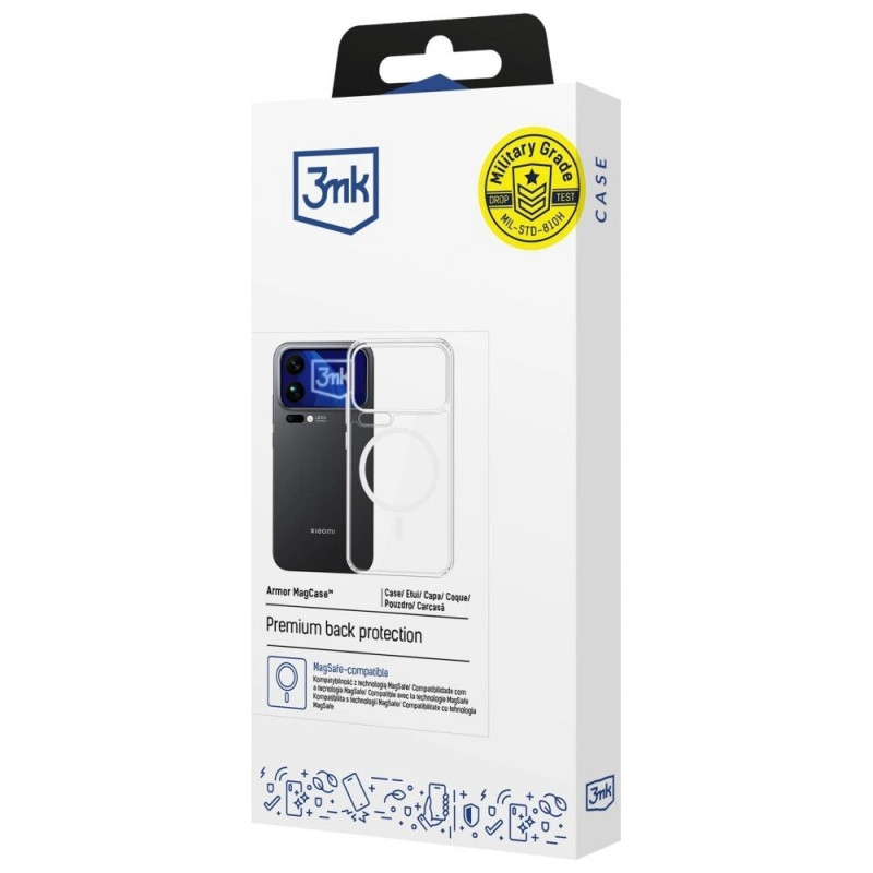 Puzdro na smartphone 3MK Armor MagCase Xiaomi 17 Pro Max, transparentné