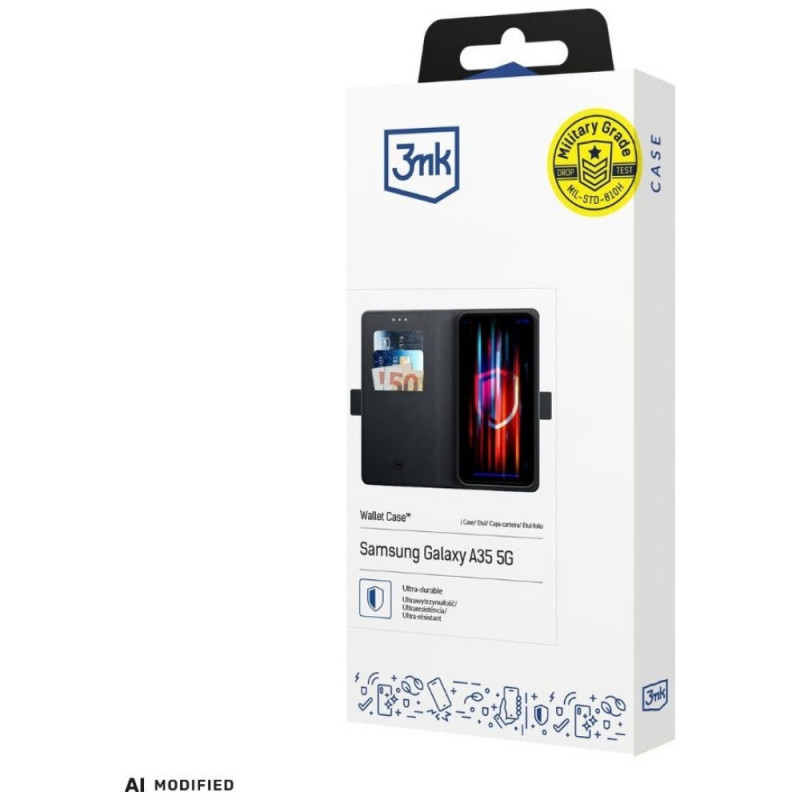 3MK Wallet Case Xiaomi 17 Pro Max puzdro na smartphone, čierne