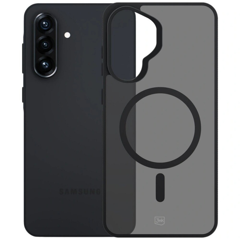 Puzdro na smartphone 3MK Smoke MagCase Samsung Galaxy A37, dymovo čierne