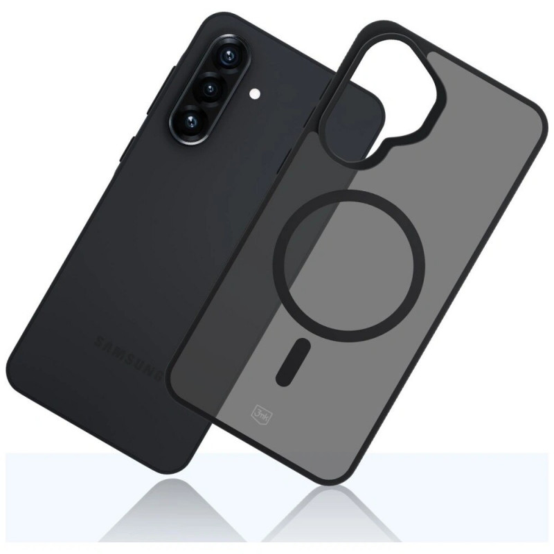 Puzdro na smartphone 3MK Smoke MagCase Samsung Galaxy A37, dymovo čierne