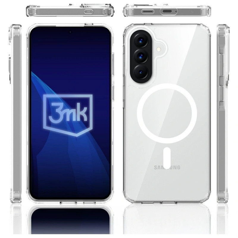 Puzdro na smartphone 3MK Armor MagCase Samsung Galaxy A57, transparentné