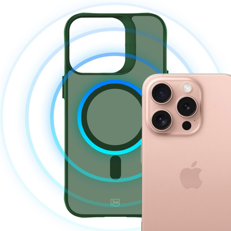 3MK Smoke MagCase pre Apple iPhone 16 Pro Max, zelené