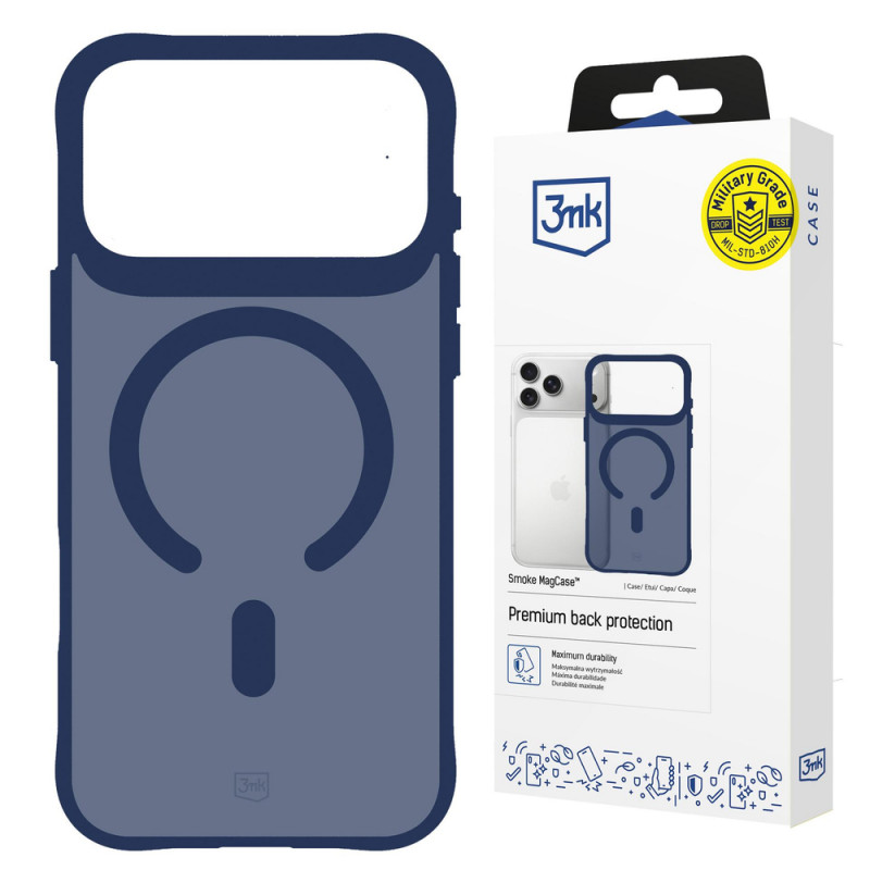 3MK Smoke MagCase pre Apple iPhone 17 Pro, modré