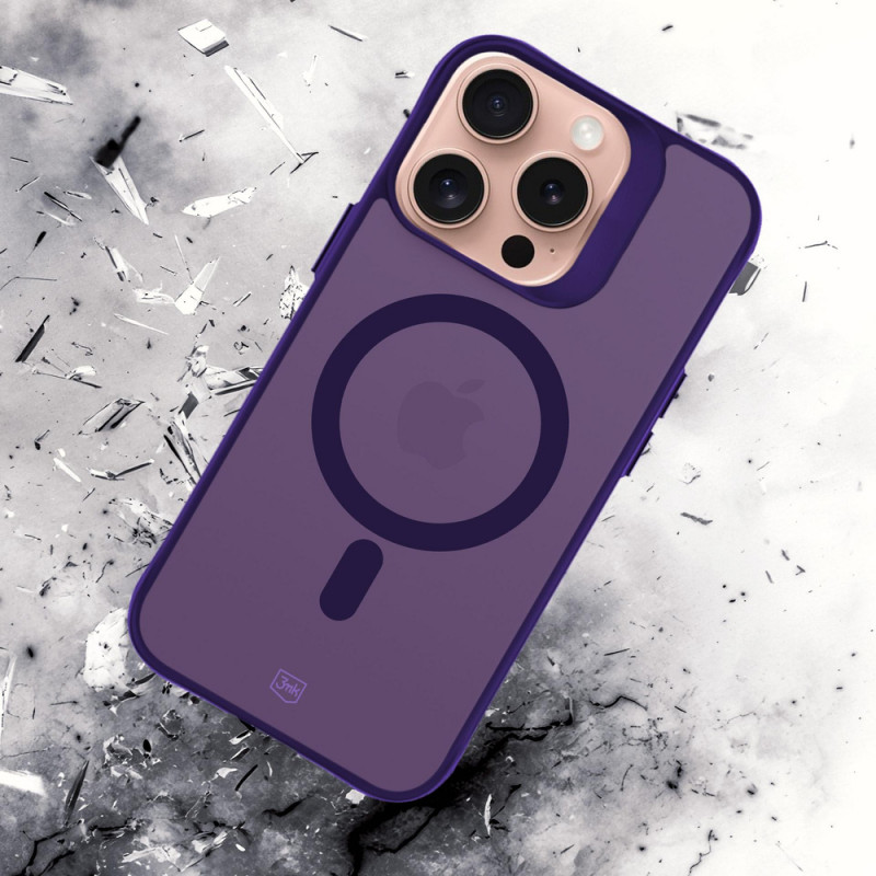 3MK Smoke MagCase pre Apple iPhone 16 Pro Max, fialové