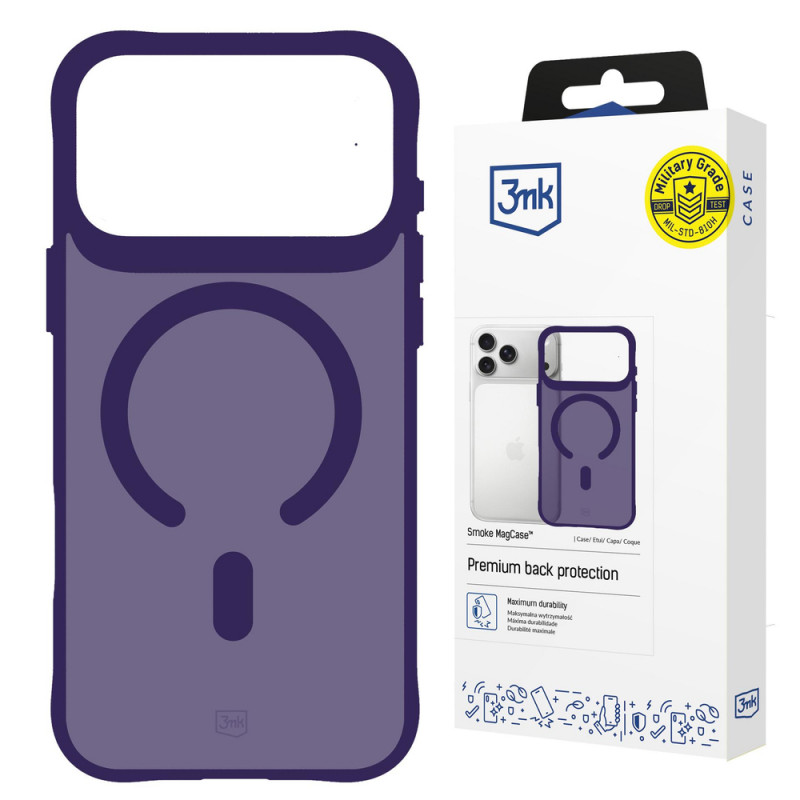3MK Smoke MagCase pre Apple iPhone 17 Pro, fialové