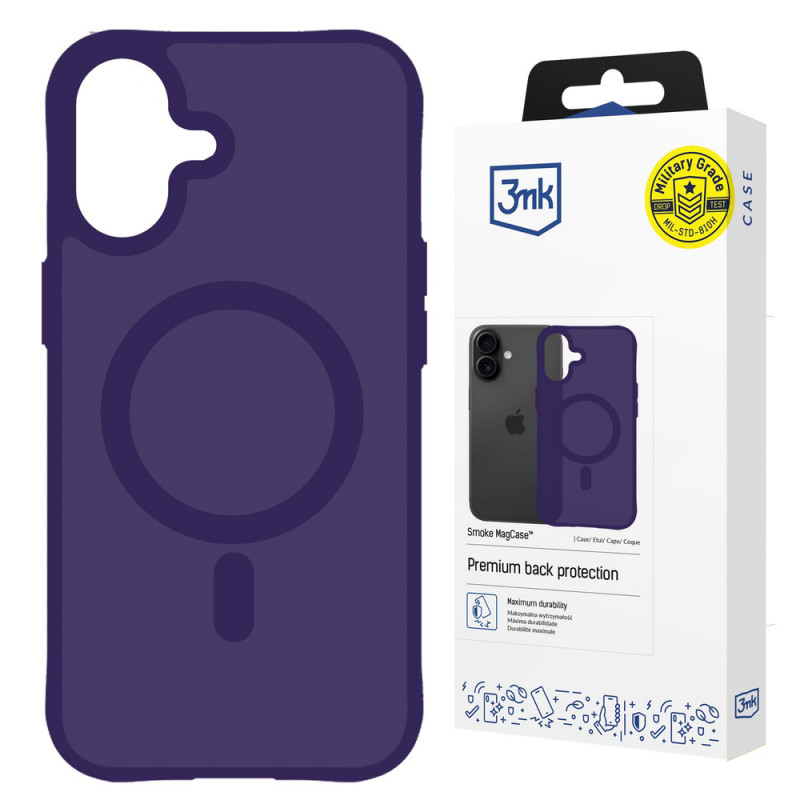 3MK Smoke MagCase pre Apple iPhone 17, fialové