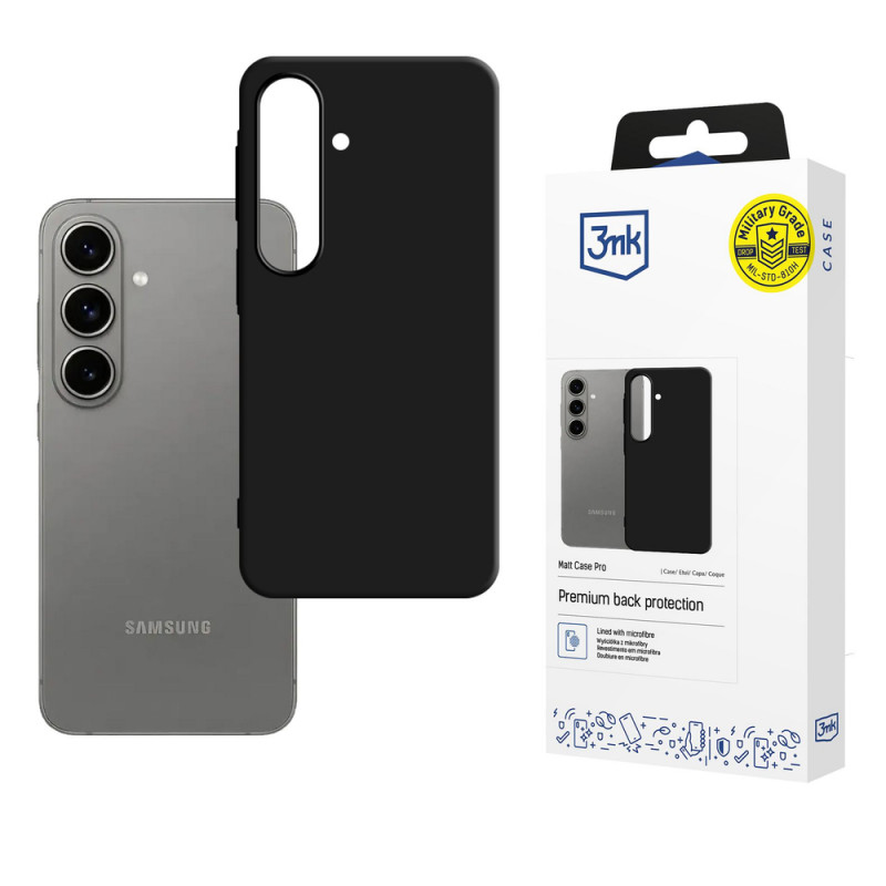 Puzdro na smartphone 3MK Matt Case Pro Samsung Galaxy A57, čierne