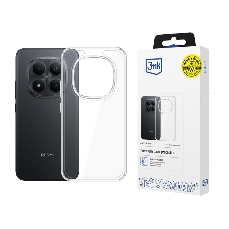 3MK Armor Case puzdro na smartphone Xiaomi Redmi Note 15 Pro 4G, transparentné