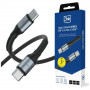 Kábel 3MK Hyper Cable N-SERIES USB-C na USB-C, 3 m, 240 W, čierny