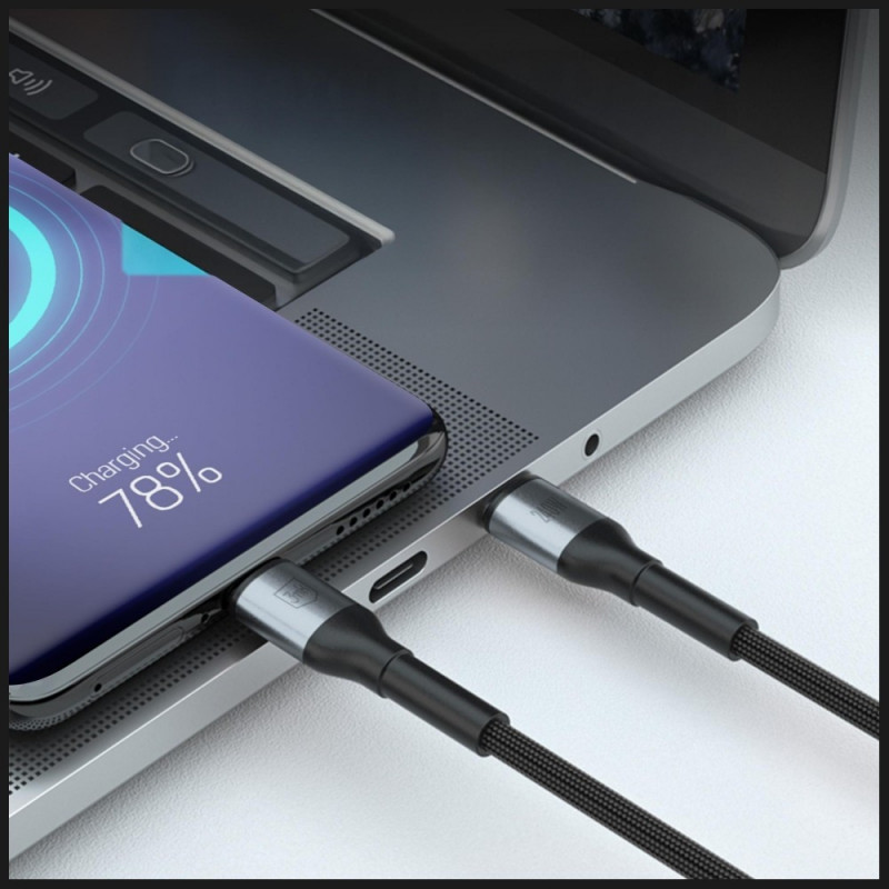 Kábel 3MK Hyper Cable N-SERIES USB-C na USB-C, 3 m, 240 W, čierny