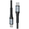 Kábel 3MK Hyper Cable N-SERIES USB-C na USB-C, 1 m, 240 W, čierny