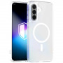 Puzdro na smartphone 3MK Misty MagCase Samsung Galaxy A37, kompatibilné s MagSafe, biele