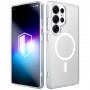 Puzdro na smartphone 3MK Misty MagCase Samsung Galaxy S25 Ultra, kompatibilné s MagSafe, biele