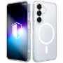 Puzdro na smartphone 3MK Misty MagCase Samsung Galaxy S25, kompatibilné s MagSafe, biele