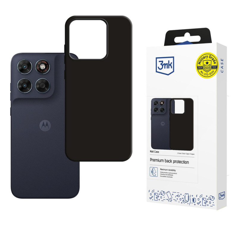 3MK Matt Case Motorola Moto G87, čierne