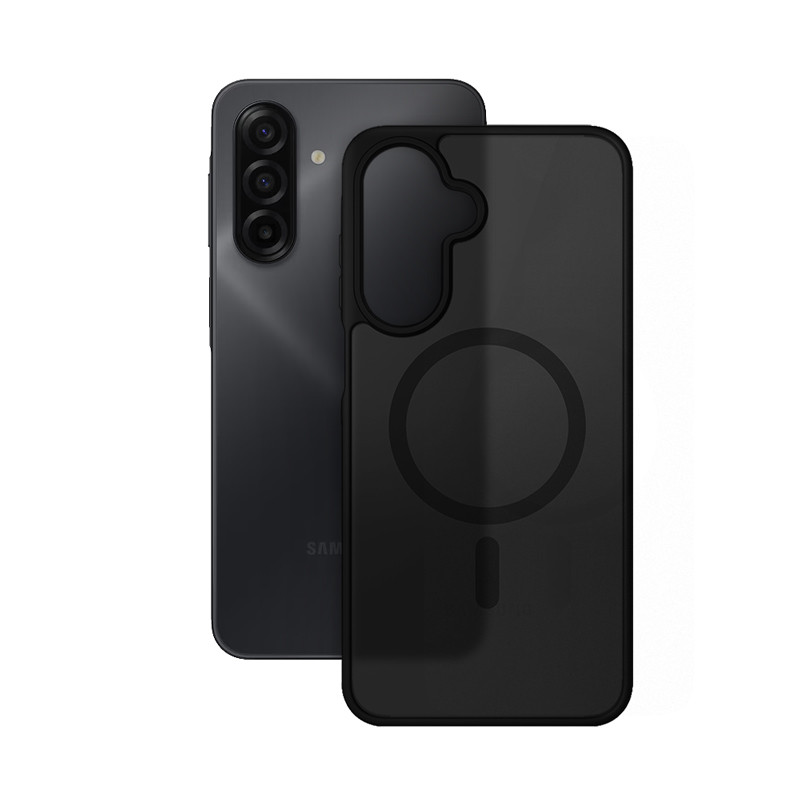 Puzdro Crong Hybrid Matte Magnetic MagSafe pre Samsung Galaxy A17, čierne