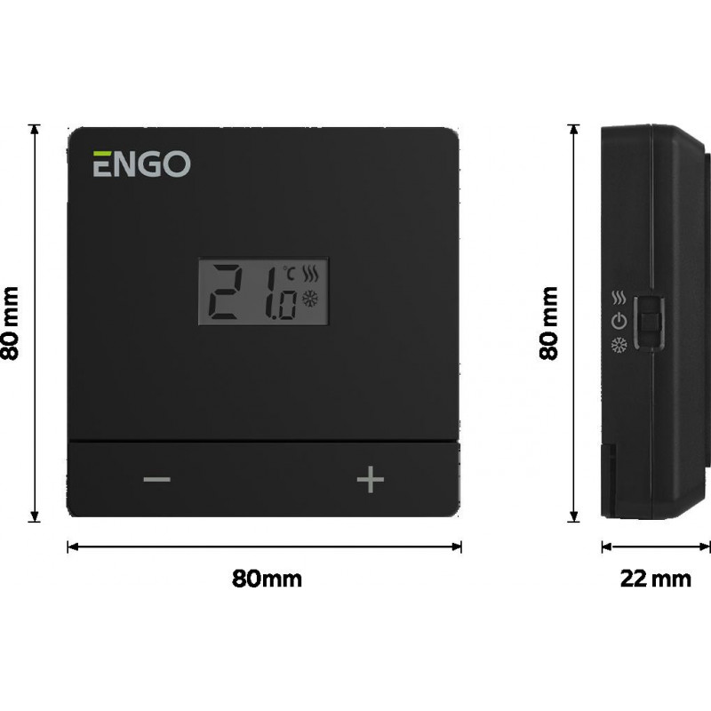 ENGO Controls EASY-BATB denný drôtový termostat