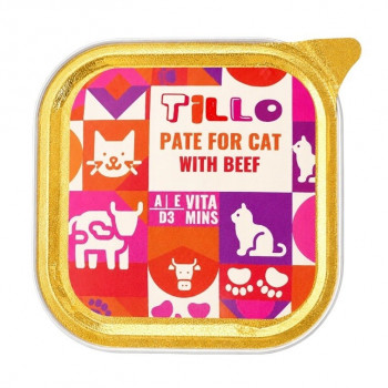 TILLO Paštéta Beef mokré krmivo pre mačky, 100 g