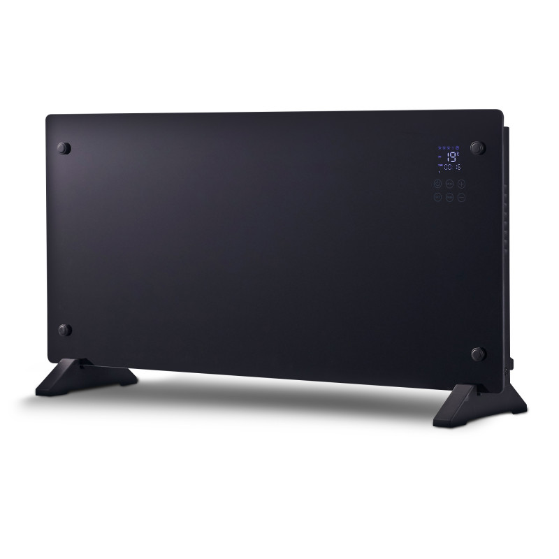 Inteligentný sklenený panelový ohrievač Extralink LPL-23A-BL, 2000 W, WiFi, čierny
