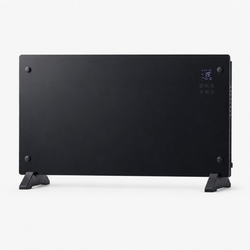 Inteligentný sklenený panelový ohrievač Extralink LPL-23A-BL, 2000 W, WiFi, čierny