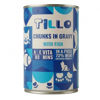 TILLO Kúsky v omáčke Ryba konzerva pre mačky, 415 g