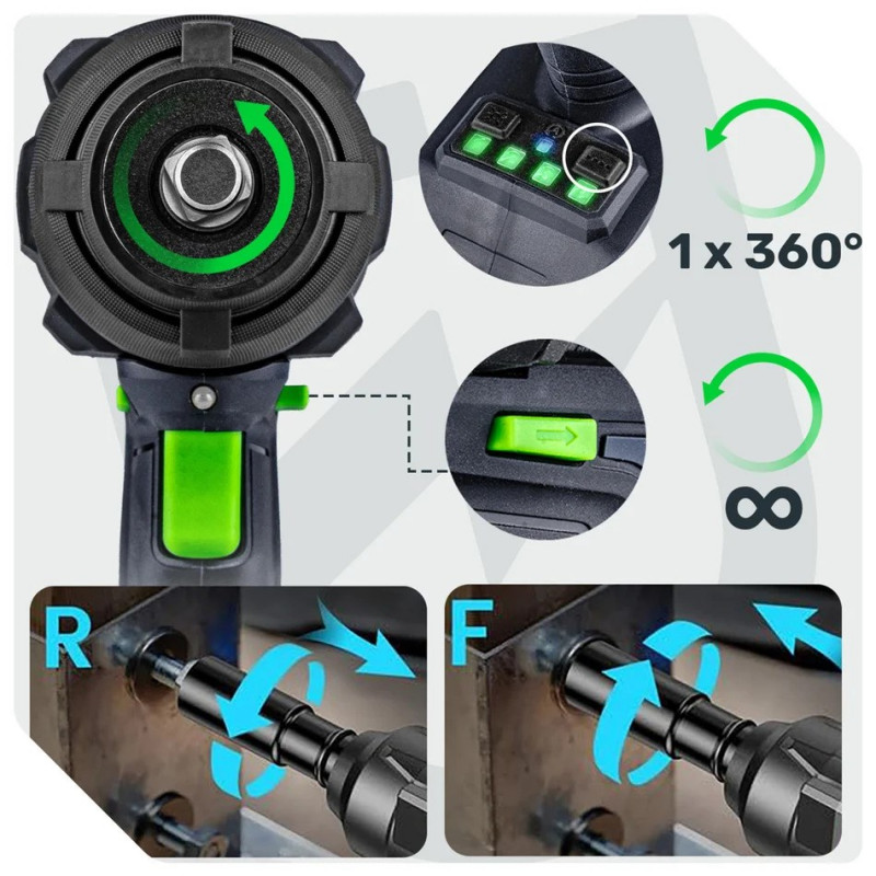 Wuber W04606 rázový uťahovák, 20 V
