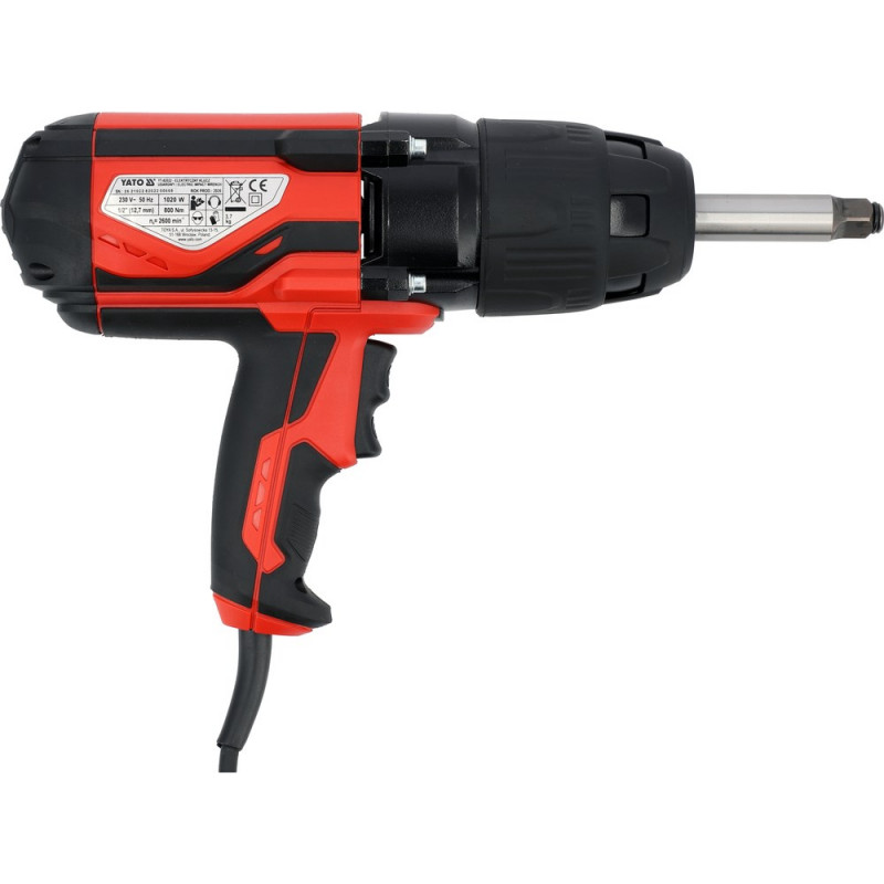 YATO elektrický rázový uťahovák 1/2" 1020 W / 800 Nm YT-82022