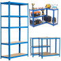 Kovový regál Extralink 180x90x40, modrý