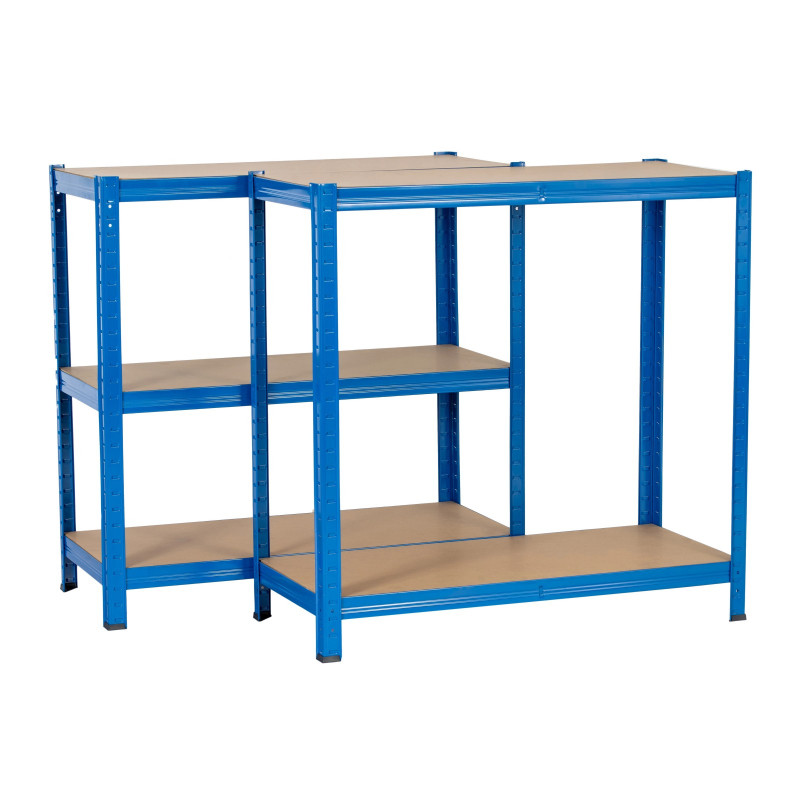 Kovový regál Extralink 180x90x40, modrý