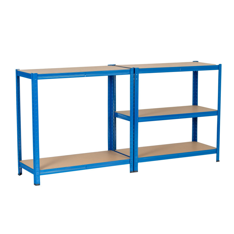 Kovový regál Extralink 180x90x40, modrý