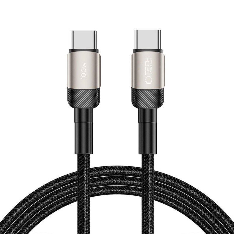 Kábel Tech-Protect UltraBoost Evo USB-C / USB-C 100W 5A 200cm Titanium